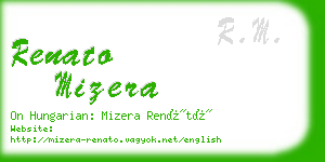 renato mizera business card